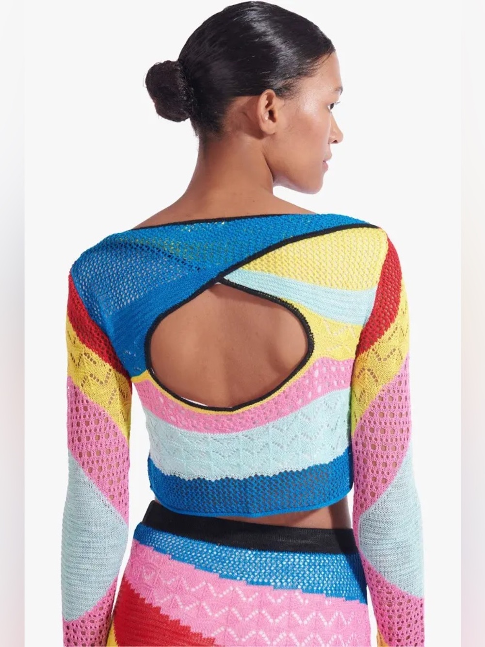 Staud limousin top rainbow stripe